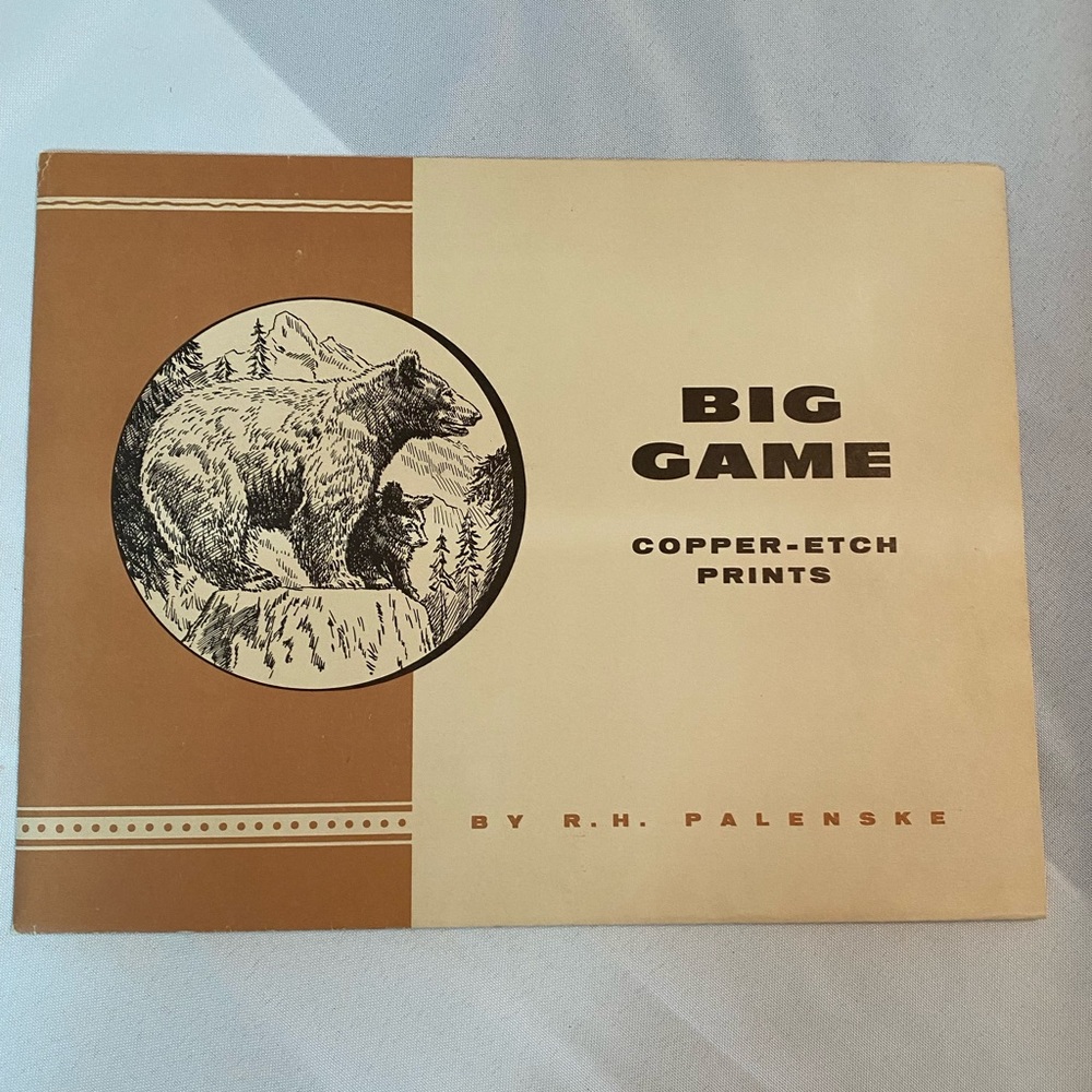 Vintage Reinhold “R.H” Palenske Big Game Copper-Etch Prints